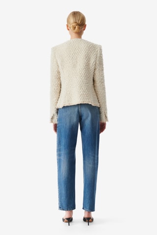 Wollen en Linnen Jasje Sanea - Ecru