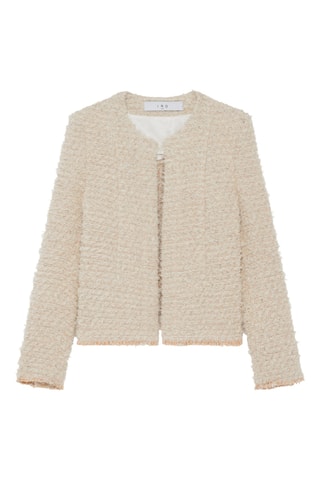 Wollen en Linnen Jasje Sanea - Ecru