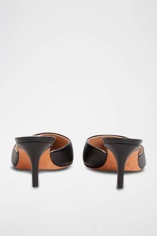 Lamsleren Muiltjes met Hak Kaia - Zwart