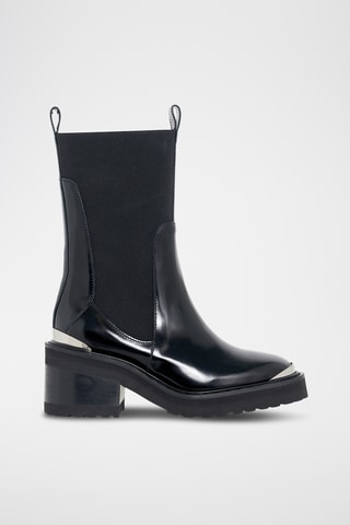 Gelakte Kalfsleren Chelsea Boots Batna - Zwart