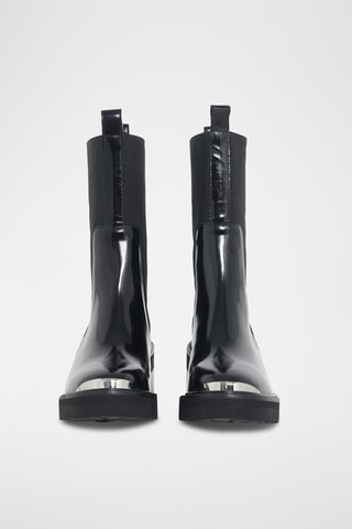 Gelakte Kalfsleren Chelsea Boots Batna - Zwart