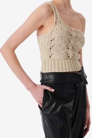 Asymmetrische Crop Top Malta - Lichtgrijs