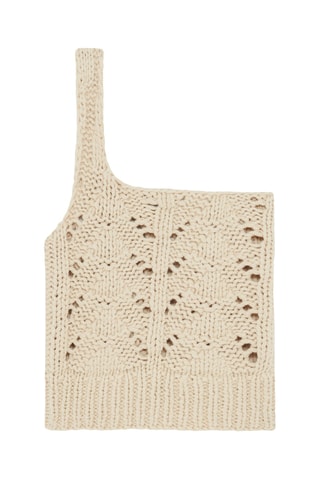 Asymmetrische Crop Top Malta - Lichtgrijs