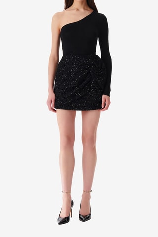 Asymmetrische Zijde Top Sitala - Zwart