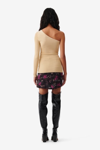 Asymmetrische Zijde Top Sitala - Beige