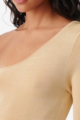 Asymmetrische Zijde Top Sitala - Beige
