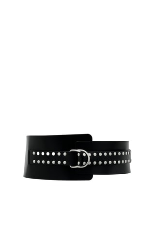 Kalfsleren Riem Reyna - Zwart