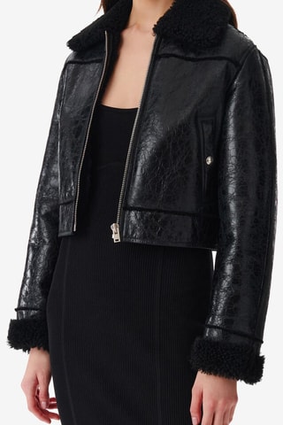 Lamsleren Jasje Miram - Zwart