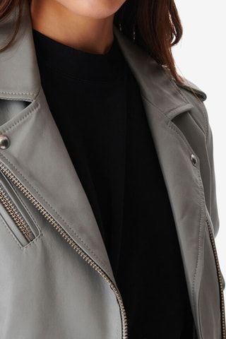 Lamsleren Jasje Newhan - Lichtgrijs