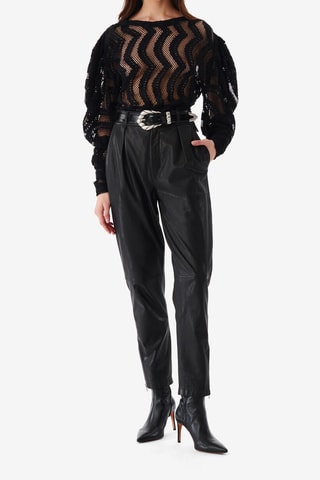 Kanten Top Edouard - Zwart