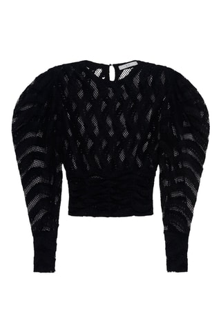 Kanten Top Edouard - Zwart