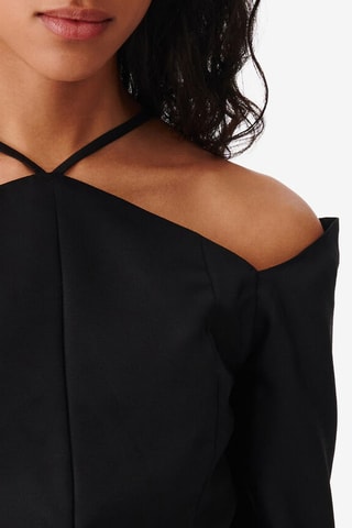 Scheerwollen en Zijde Top Paju - Zwart