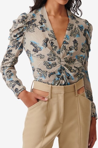 Zijde Top Stala - Beige