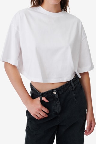 Cropped T-shirt Awinita - Wit