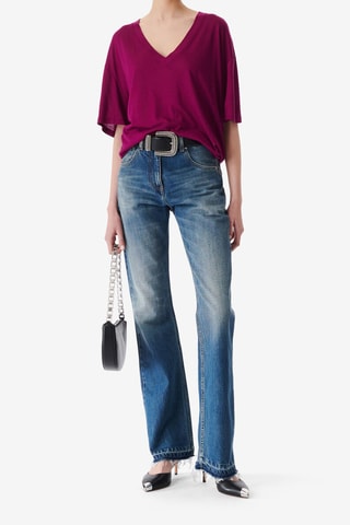 Oversized T-shirt Ferio - Bordeauxrood