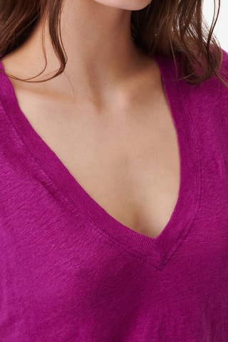 Linnen T-shirt Rodeo - Fuchsia