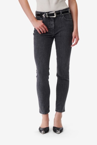 Jeans Hoge Taille Slim Fit Galloway - Zwart en Donkergrijs