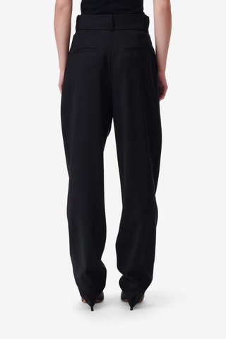 Wollen Broek Hoge Taille Motel - Zwart