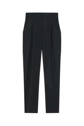 Wollen Broek Hoge Taille Motel - Zwart