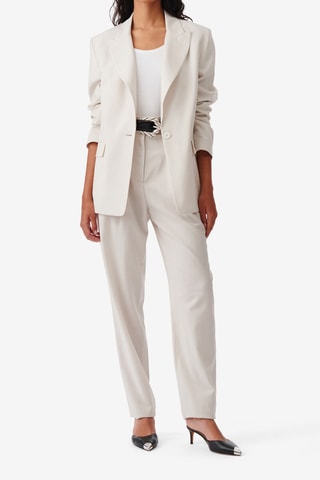 Wollen Broek Hoge Taille Motel - Ecru