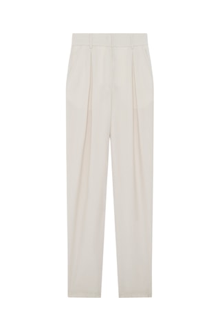 Wollen Broek Hoge Taille Motel - Ecru