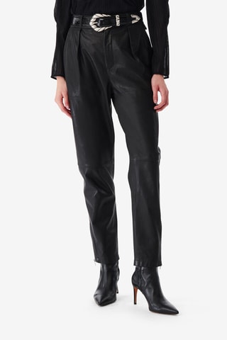 Lamsleren Broek Hoge Taille Stara - Zwart