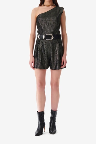 Asymmetrische Playsuit Iliana - Zwart