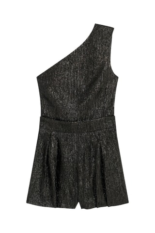 Asymmetrische Playsuit Iliana - Zwart