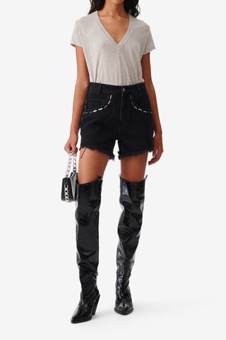 Wijde Spijkershort Altom - Zwart