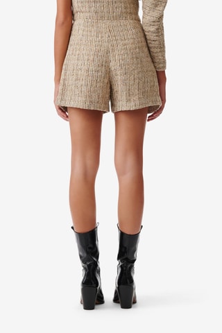 Tweed Short Hoge Taille Lormi - Beige