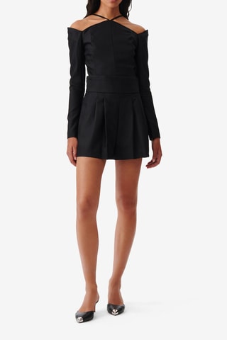 Wollen en Zijde Short Hoge Taille Palici - Zwart