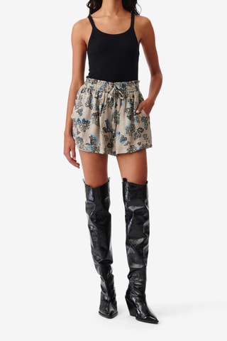 Zijde Short Hoge Taille Sival - Beige