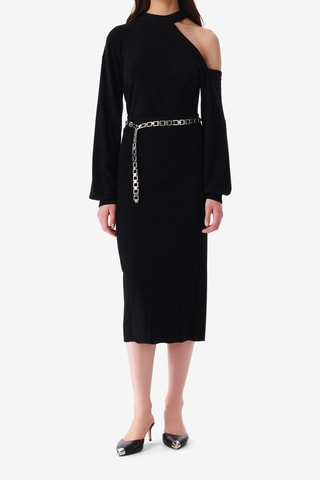 Midirok Hoge Taille Caifa - Zwart