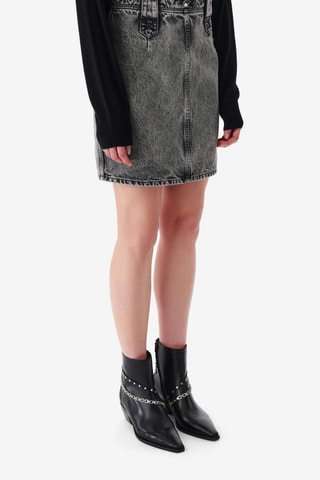 Rechte Spijkerrok Hoge Taille Jazzino - Zwart