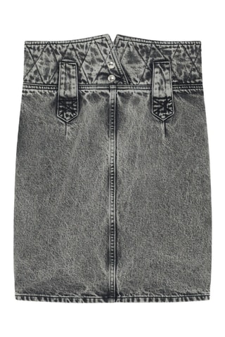 Rechte Spijkerrok Hoge Taille Jazzino - Zwart