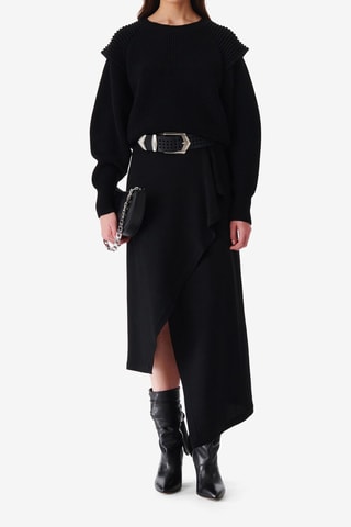 Wikkelrok Hoge Taille Jelena - Zwart