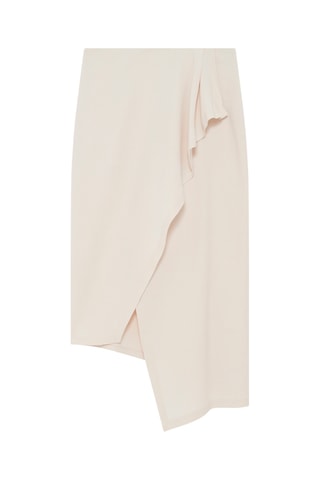 Asymmetrische Rok Hoge Taille Jelena - Ecru