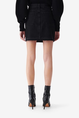 Rechte Spijkerrok Hoge Taille Kavala - Zwart