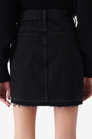 Rechte Spijkerrok Hoge Taille Kavala - Zwart