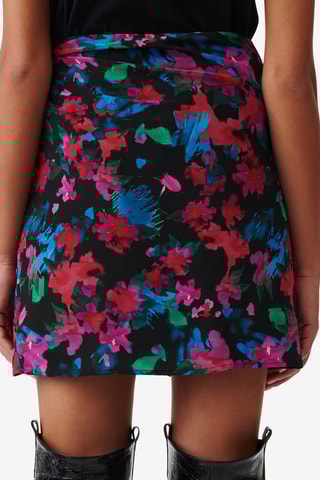 Zijde Minirok Hoge Taille Melissa – Zwart