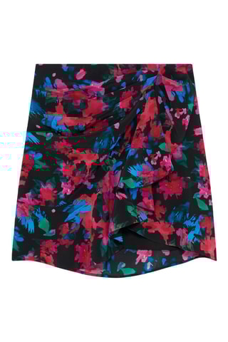 Zijde Minirok Hoge Taille Melissa – Zwart