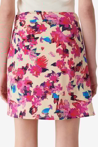 Zijde Minirok Hoge Taille Melissa - Ecru