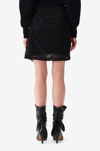 Gedrapeerde Minirok Hoge Taille Nuda - Zwart