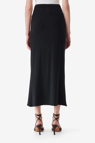 Gedrapeerde Rok Hoge Taille Tupi - Zwart