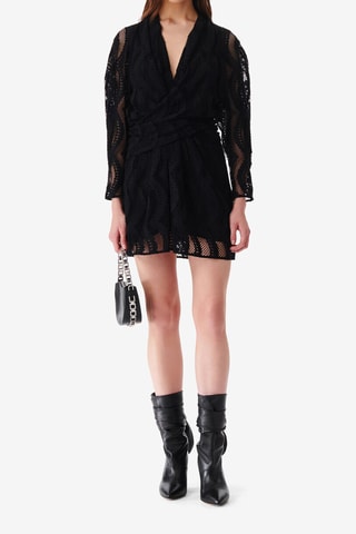 Rechte Kanten Jurk Emsi - Zwart