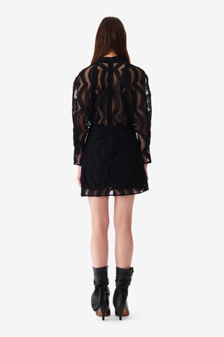 Rechte Kanten Jurk Emsi - Zwart