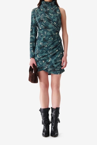 Gedrapeerde Jurk Fabiola - Blauwgroen