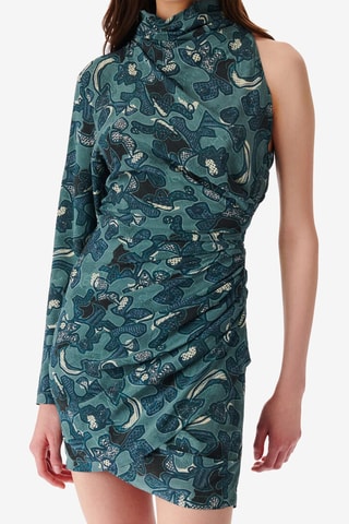 Gedrapeerde Jurk Fabiola - Blauwgroen