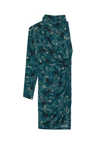 Gedrapeerde Jurk Fabiola - Blauwgroen