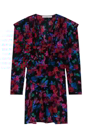 Gedrapeerde Zijde Jurk Masca - Zwart